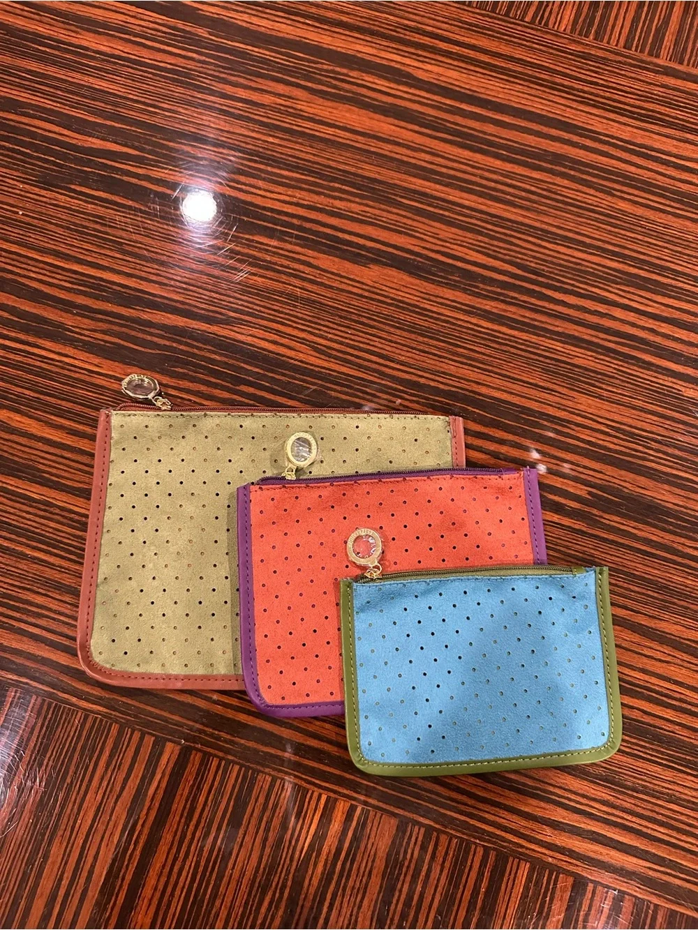 Estée Lauder cosmetic pouches travel make up bags set of 3 NWOT